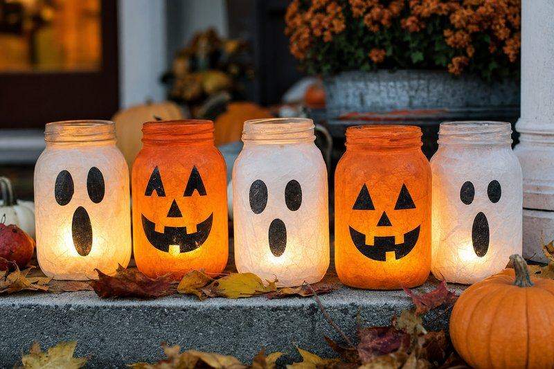 Spooky, Easy Halloween Lanterns Kids Can Help Make — AI-generated image