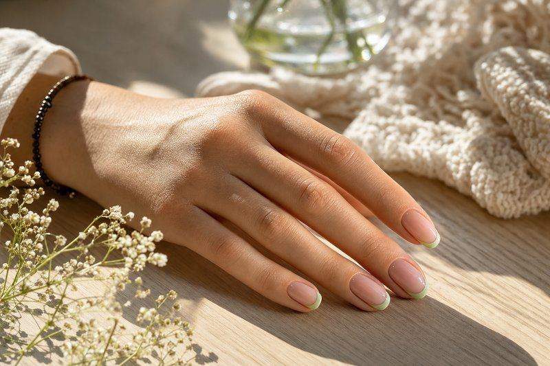 Modern, Simple Summer French Tip Nail Designs — AI-generated image