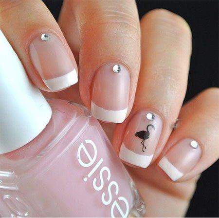 Summer nail art idea with layered color