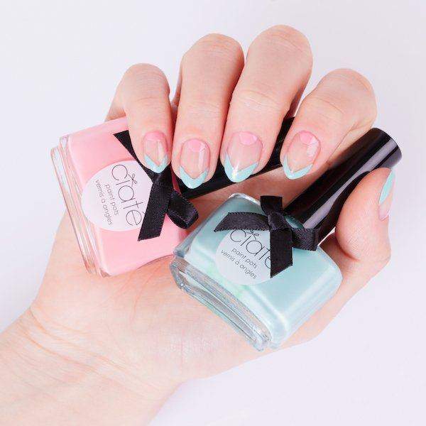 Summer nail art idea with bold color choice